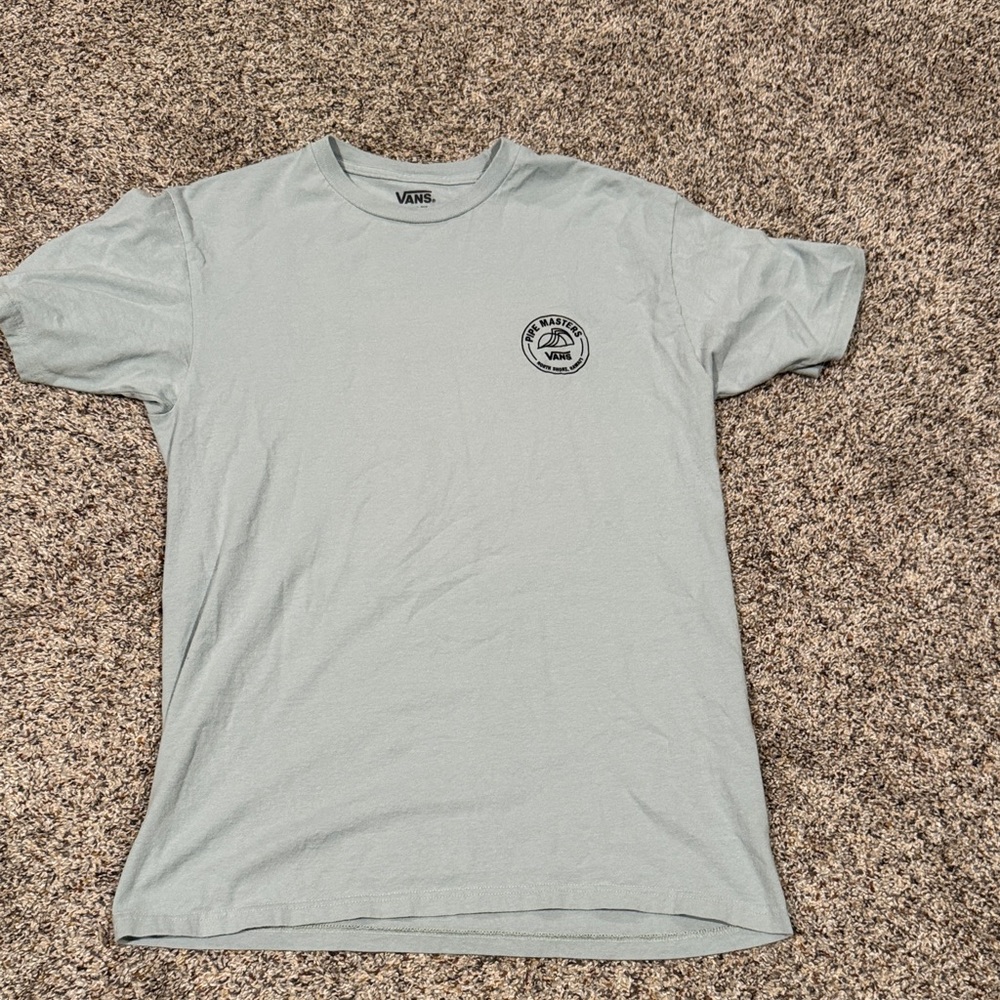 Vans Men's Sage Green Logo Short Sleeve Tee—FAST SHIP